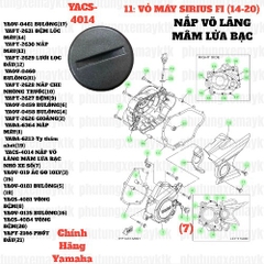 [SIR][11:VỎ MÁY] YACS-4014 NẮP VÔ LĂNG MÂM LỬA BẠC NHỎ XE SỐ SIRIUS-FI(14-20) (7) [Yamaha]