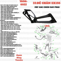 [EX155][33:ĐẾ CHÂN] YADA-6022-PHẢI Pát gác chân sau Ex150(15-18)-[Yamaha] EX155 (44)