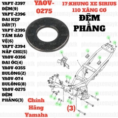 [EX15][33:ĐẾCHÂN] YAOV-0275 ĐỆM PHẰNG EX15 (15-18) (37) (47), SIRIUS RC [17:KHUNG(3)]-[Yamaha]