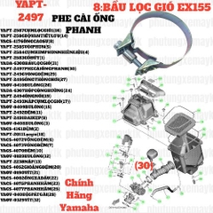[EX155][8:BẦU LỌC GIÓ] YAPT-2497 PHE CÀI ỐNG PHANH EX155(2022) (30)-[Yamaha], NVX155_V1 [8:BẦU(41)]