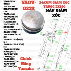 [EX15][24:CỤM GIẢM XÓC TRƯỚC] YAOV-0232 NẮP GIẢM XÓC TRƯỚC EX15 (15-18) (13) (28)-[Yamaha], EX155 [24:CỤM(13)(28)], SIRIUS FI [24:CỤM(13)(28)], NVX155_V1 [23:(13)(28)]