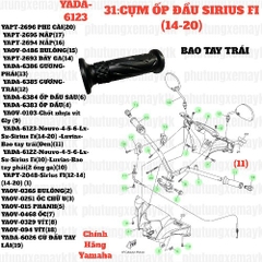 [SIR][31:CỤM ỐP ĐẦU] YADA-6123-Nouvo-4-5-6-Lx-Sx-Sirius Fi(14-20) -Luvias-Bao tay trái(Đen)-[Yamaha] (11)_yaspm