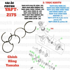 [EX15][2:TRỤC KHUỶU] YAPT-2175 Bộ 5 phe cài ắc piston Ex150 (15-18) (10) Exciter 2010-[Yamaha]