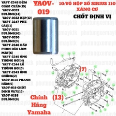 [EX15] [10:VỎ HỘP SỐ] YAOV-019 ắc go 10 ly Chốt định vị EX150(15-18) (2) [1:CỤM (16)(17)] [11:VỎ(3)(12)], SIRIUS RC [1:CỤM(14)] [10:VỎ(7)(13)], EX155 [11:VỎ(3)(12)]-[Yamaha] SIRIUS FI [11:VỎ(3)(15)], NVX155_V1 [11:VỎ(3)]_yaspm