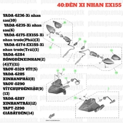 [EX155][40:ĐÈN XI NHAN] YADA-6174-EX155-Xi nhan trước(Trái)-[Yamaha] (1)