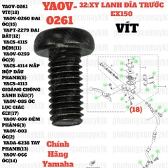 [EX15][32:XI LANH PHANH ĐĨA TRƯỚC] YAOV-0261 VÍT EX15 (15-18) (18)-[Yamaha], EX155 [32:XI(18)], SIRIUS FI [32:XI(18)], NVX155_V1 [32:(14)]