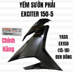 [Chính hãng Yamaha]YADA-EX150(15-18)-ĐEN BÓNG-5 Yếm sườn phải