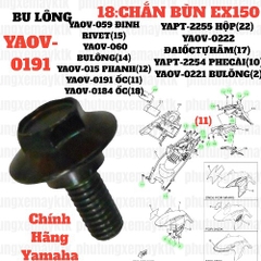 [EX15][8:BẦU LỌC GIÓ] YAOV-0191 BU LÔNG EX15 (15-18) (30) [18:CHẮN(11)] [21:ỐP(16)] TMÃ:901190613700 [37:CỤM(2)]-[Yamaha]