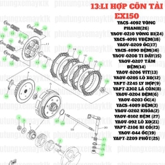 [EX15][13:LI HỢP CÔN TẢI EX15] YAPT-2106 BI CỔ PHỐT EX15 (15-18) (23)-[Yamaha]