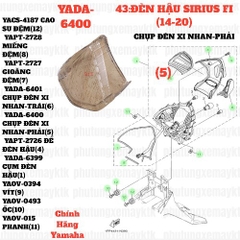 [SIR][43:ĐÈN HẬU] YADA-6400 CHỤP ĐÈN XI NHAN-PHẢI SIRIUS-FI(14-20) (5) [Yamaha]
