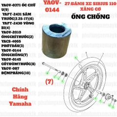 [EX15][27:BÁNH TRƯỚC] YAOV-0144 ỐNG CHỐNG EX150 (15-18) (7), SIRIUS RC [27:BÁNH(7)]-[Yamaha], EX155 [27:BÁNH(7)], NVX155_V1 [27:(9)]