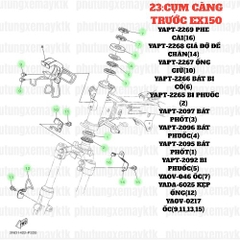 [EX15][23:CỤM CÀNG TRƯỚC] YAPT-2096 BÁT PHUỐC EX15 (15-18) (4), SIRIUS RC [23:CỤM(4)]-[Yamaha], EX155 [23:CỤM(4)]