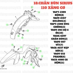 [SIRC][18:CHẮN BÙN] YAPT-2398 ỐNG CHỐNG SIRIUS RC-T110LE (3) [23:CỤM(10)]-[Yamaha], SIRIUS FI [18:CHẮN(3)] [23:CỤM(10)]