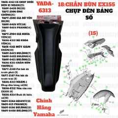[EX155][18:CHẮN BÙN] YADA-6313 EX155 (21-23)-NHÁM-1 Chụp đèn bảng số-[Yamaha] (15)