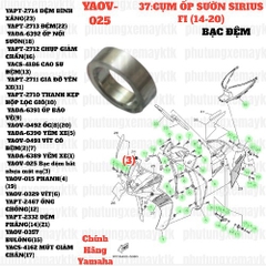 [SIR][37:CỤM ỐP SƯỜN] YAOV-025 Bạc đệm bắt nhựa mặt nạ Exciter135(06-10), SIURIUS-FI(14-20) (3) [Yamaha]