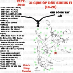 [SIR][31:CỤM ỐP ĐẦU] YAPT-2048-Sirius FI(12-14)(14-20) (1) Ghi đông tay lái - mã thay thế 1FCF61101100 -[Yamaha]