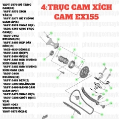 [EX15][4:TRỤC CAM, XÍCH CAM] YACS-4063 VÒNG ĐỆM EX15 (15-18) (3) . EX155 [4:TRỤC(3)], NVX155_V1 [4:TRỤC(2)]