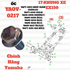 [EX15][17:KHUNG XE] YAOV-0217 BU LÔNG EX15 (15-18) (3) (9) [23:CỤM(9)(11)(13)(15)] [25:BÌNH(3)] [46:HỆ(19)]-[Yamaha], EX155 [17:KHUNG(3)] [23:CỤM(9)(11)(13)], NVX155_V1 [19:(38)] [23:(48)(50)]