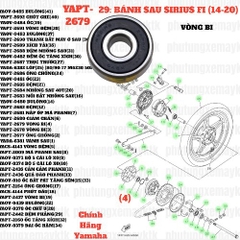 [SIR][29:BÁNH SAU] YAPT-2679 VÒNG BI SIRIUS-FI(14-20) (4) [Yamaha]