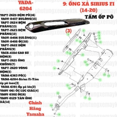[SIR][9:ỐNG XẢ] YADA-6204-Sirius Fi-Tấm ốp pô inox CPCH (14-20) (3) [Yamaha]