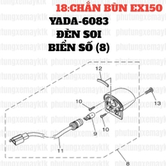 [EX15][18:CHẮN BÙN] YADA-6083 Đèn soi biển số EX15 (15-18) (8)-[Yamaha]