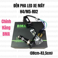 [Chính hãng led BMA] PHA LED BI CẦU XE MÁY H4/M5-R02-SÁNG TRẮNG(20/35W-2800lm)