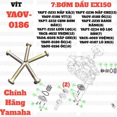 [EX15][7:BƠM DẦU] YAOV-0186 BỘ 5 CON VÍT  EX15 (15-18) (2)-[Yamaha]