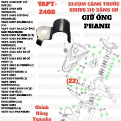 [SIRC][23:CỤM CÀNG TRƯỚC] YAPT-2408 GIỮ ỐNG PHANH SIRIUS RC-T110LE (22)-[Yamaha]