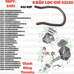 [EX155][8:BẦU LỌC GIÓ] YAPT-2491 ĐAI KẸP EX155(2022) (9)-[Yamaha], NVX155_V1 [8:BẦU(12)]