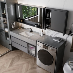 Tủ chậu lavabo phòng tắm kiêm máy giặt