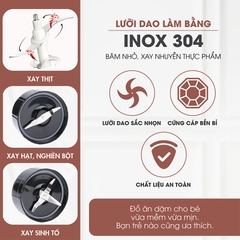 Máy xay ăn dặm 2 đầu - 2 cối thủy tinh Masuto MS-BABY-2C