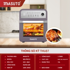 Nồi chiên không dầu Masuto PRO12 16 chế độ