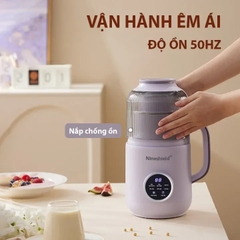 [TẶNG SÁCH CÔNG THỨC] Máy làm sữa hạt Nineshield KB- 112 - Nắp chống ổn - Lưỡi dao 8 cánh - Máy nấu sữa hạt Nineshield - Máy xay sinh tố đa năng