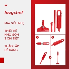 Máy Hút Bụi Cầm Tay 3S Thế Hệ Mới Lazychef - 3 Chi Tiết - Tháo Lắp 3 Giây