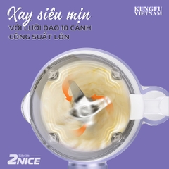 Máy Làm Sữa Hạt Kungfu STANDA38 - Xay nấu đa năng Inox 304 kết hợp thủy tinh cường lực - Dung tích cực đại 1200ml - Nấu nhiều hơn, chống trào tốt hơn