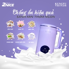 Máy Làm Sữa Hạt Kungfu STANDA38 - Xay nấu đa năng Inox 304 kết hợp thủy tinh cường lực - Dung tích cực đại 1200ml - Nấu nhiều hơn, chống trào tốt hơn