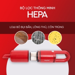 Máy Hút Bụi Cầm Tay 3S Thế Hệ Mới Lazychef - 3 Chi Tiết - Tháo Lắp 3 Giây