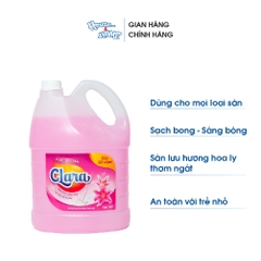 Nước lau sàn Clara - Hương hoa ly - Can 3.8Kg