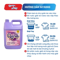 Nước giặt xả Clara - Hương nước hoa Pháp - Can 5Kg