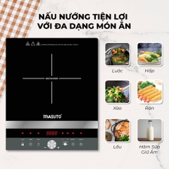 Bếp từ đơn Masuto MS-ID2000 (tặng 1 bộ nồi Inox kèm nắp kính 30cm)
