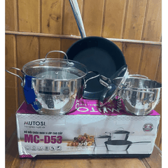 Bộ nồi chảo inox 5 lớp Mutosi MC-D53
