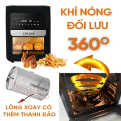 Nồi chiên không dầu CREEN - AG86B 12L điều khiển điện tử sang trọng
