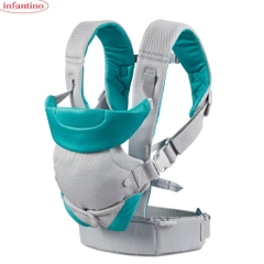 Địu Em Bé INFANTINO - Địu Đa Năng Trợ Lực 4 Tư Thế Chuẩn Y Khoa, Chất Liệu Siêu Thoáng, Mềm Nhẹ Dễ Chịu