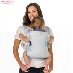 Địu Em Bé INFANTINO - Địu Đa Năng Trợ Lực 4 Tư Thế Chuẩn Y Khoa, Chất Liệu Siêu Thoáng, Mềm Nhẹ Dễ Chịu