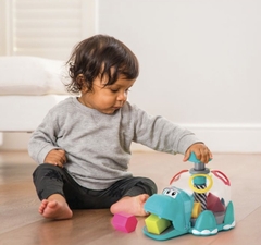 Đồ Chơi Thả Khối INFANTINO Hình Chú Hà Mã Xoay Tròn Giúp Bé Phát Triển Tư Duy Logic Cho Bé - Shape Sorting Hippo