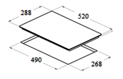 Bếp 2 từ âm Smaragd Domino SI2-66DOMI