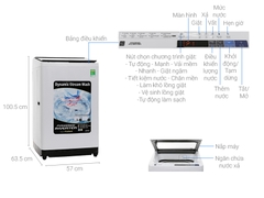 Máy giặt Hitachi SF-110XAV lồng đứng Inverter 11kg