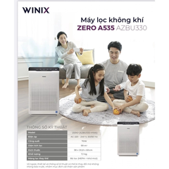 [Chính Hãng] Máy lọc không khí Winix Zero A535 AZBU330 cho phòng 99m2