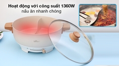 Nồi lẩu điện uyên ương Bear DHG-C50K1 - 5 lít