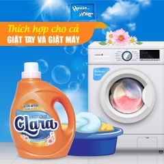 Nước giặt xả Clara - Hương hoa nắng ban mai - can 2,6Kg